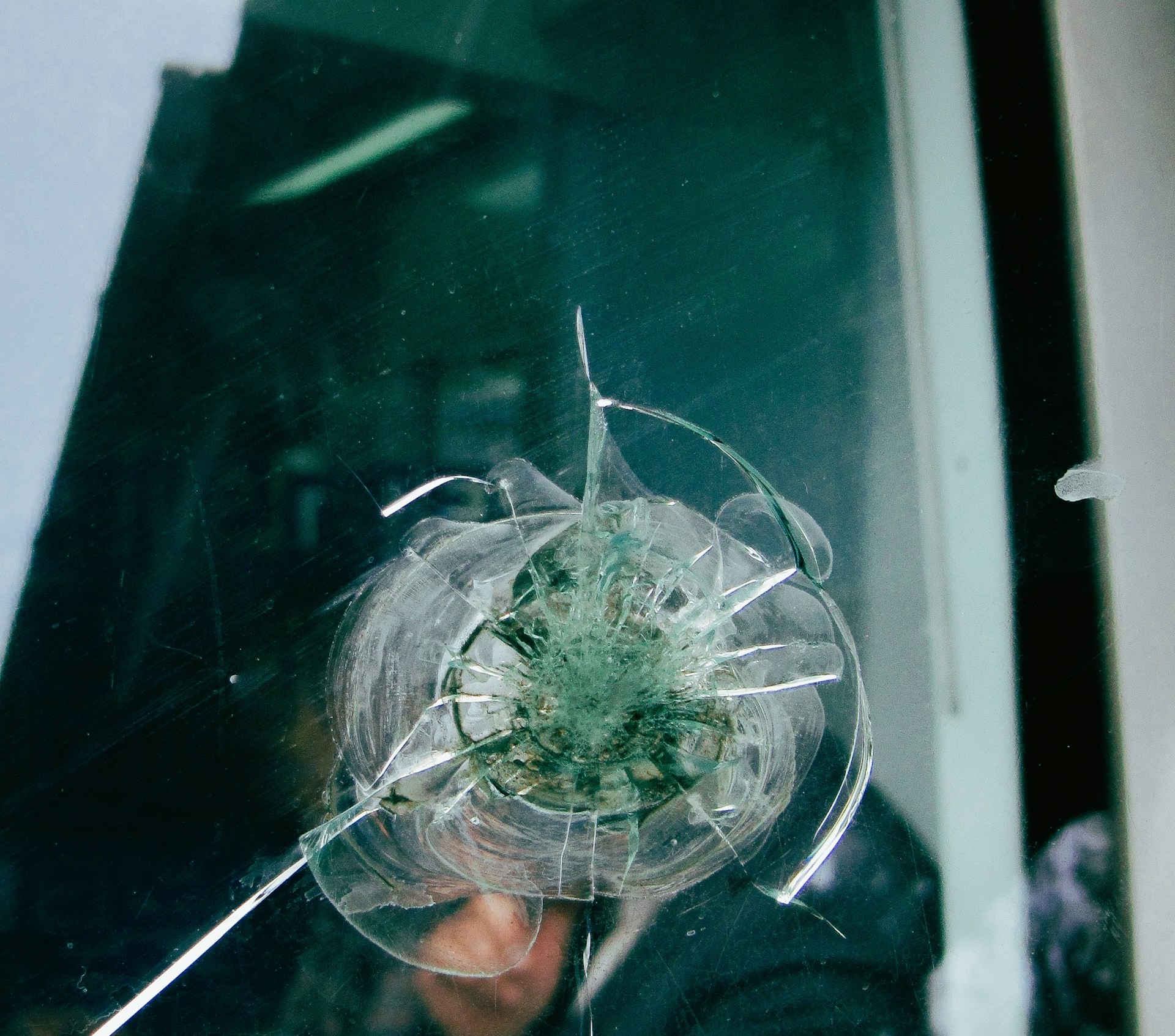 Mobile rock chip repair on a car windshield